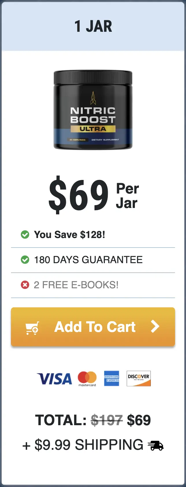 Nitric Boost Ultra one bottle